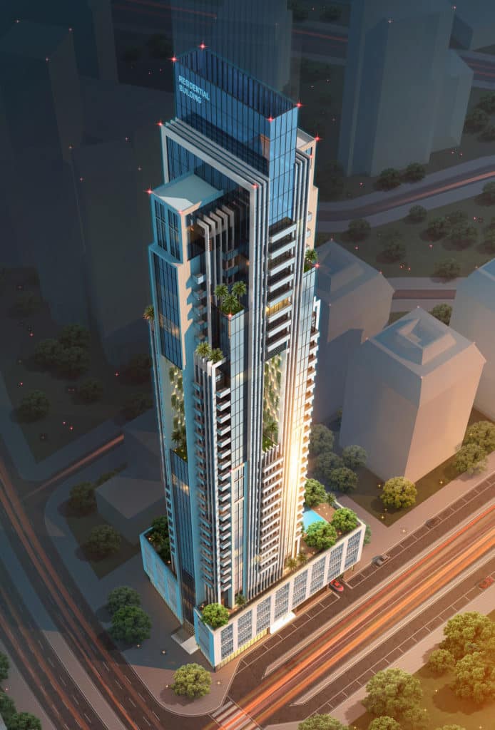 Regina Tower by Tiger Group at Jumeirah Village Circle. Luxury apartments for Sale in Dubai