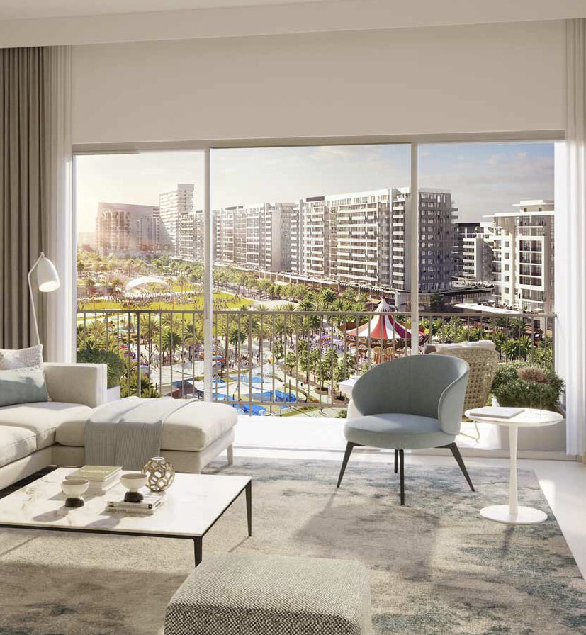RAWDA Park Views in Town Square Dubai by Nshama. Premium apartments for sale in Dubai