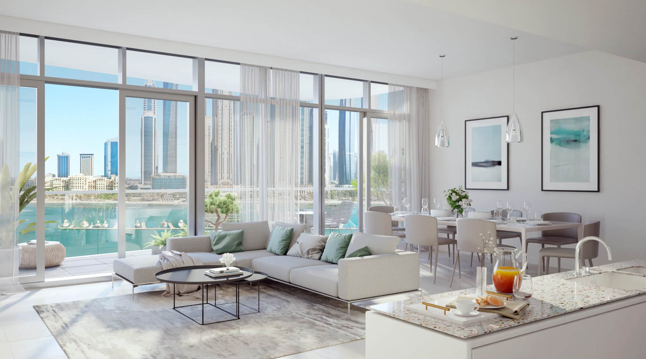 Marina Vista Villas by EMAAR in Emaar Beachfront, Dubai. Premium 3 and 4 bedroom villas for Sale in Dubai