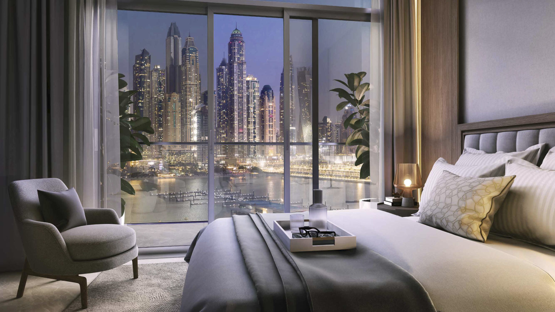 Palace Beach Residence by EMAAR at Emaar Beachfront. Premium 1, 2, 3 and 4 bedroom apartments, townhouses and penthouses for sale in Dubai.