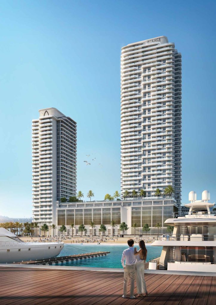 Palace Beach Residence by EMAAR at Emaar Beachfront. Premium 1, 2, 3 and 4 bedroom apartments, townhouses and penthouses for sale in Dubai.