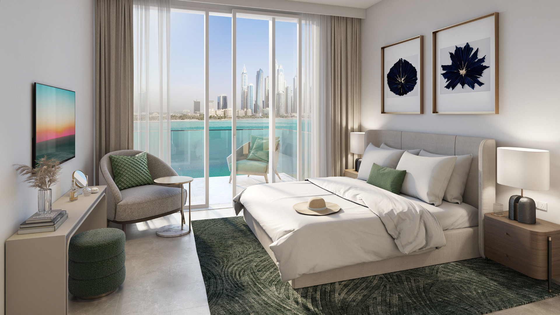 Beachgate by EMAAR at Emaar Beachfront, Dubai. Premium beachfront 1, 2, 3 & 4 bedroom apartments and 4 bedroom penthouses for Sale in Dubai._3_1