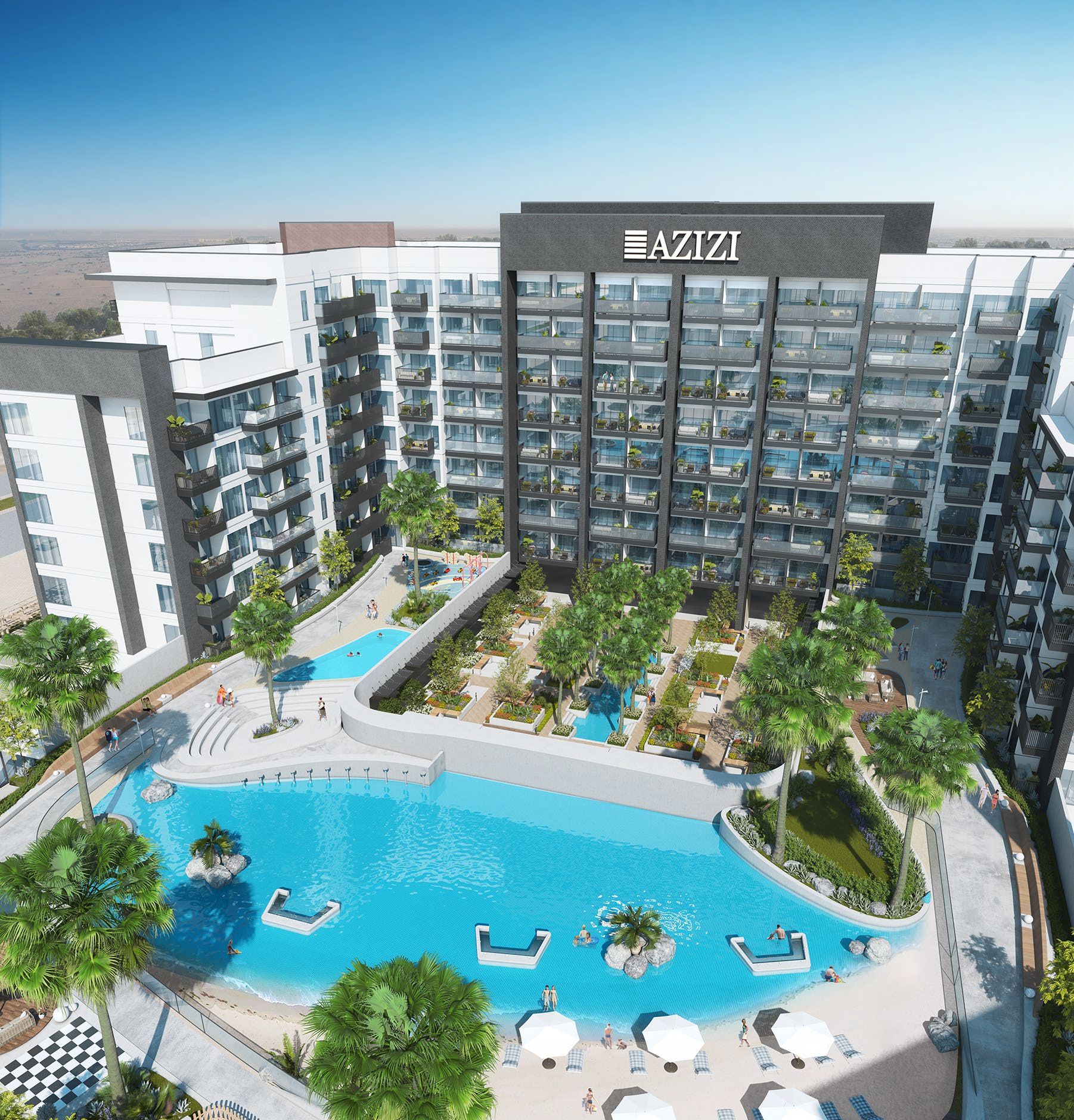 Beach Oasis by Azizi in Dubai Studio City. Premium studios, 1 & 2 bedroom apartments for sale in Dubai, UAE 3 3